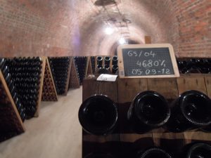Visit of the cellar of ruinart and tasting during a luxury wine day tour to champagne