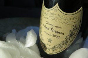 Service of Dom Pérignon Champagne