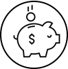 Pictogram money pig
