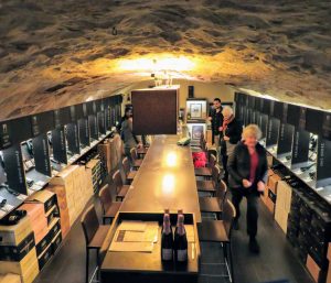 Champagne and food tour in Paris, vaulted wine cellar