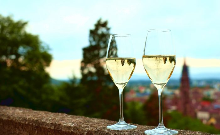champahne glass panoramic view