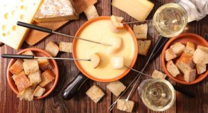 Wine and winter meal pairing - fondue