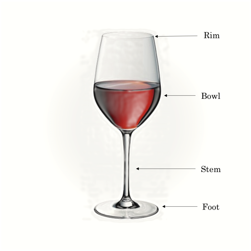 Structure of a wine glass