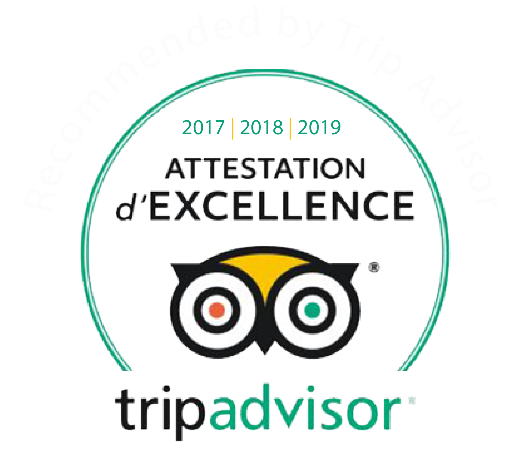 Badge recommended by trip advisor