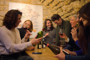 Group enjoying a wine tasting